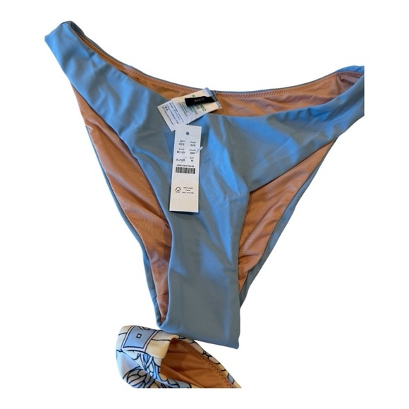 J. Crew Blues Bundle Curved-Waist Cheeky Bikini Bottom  High-Cut Leg Medium NEW - Picture 12 of 16